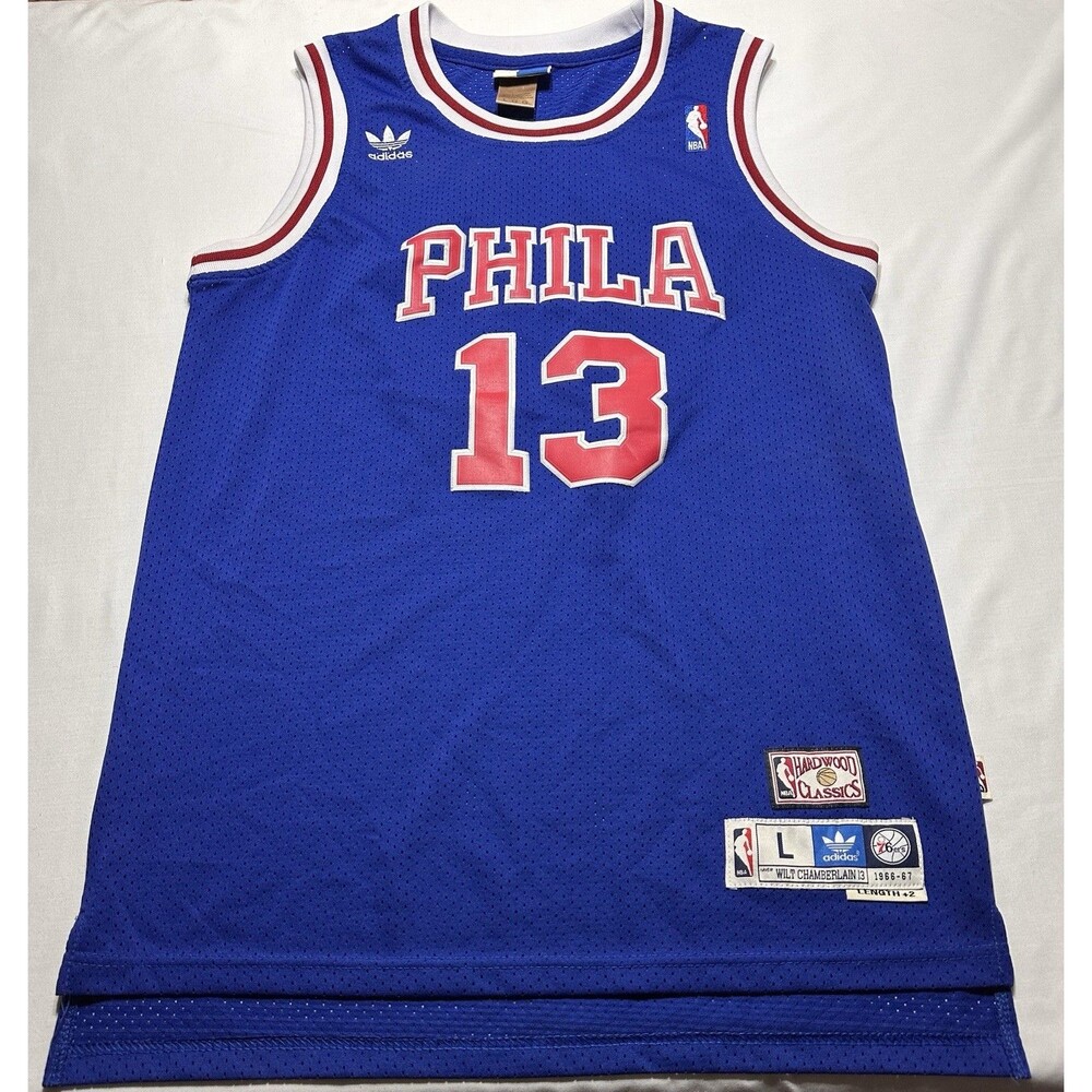 adidas PHILA #13 Blue and Red Basketball Jersey